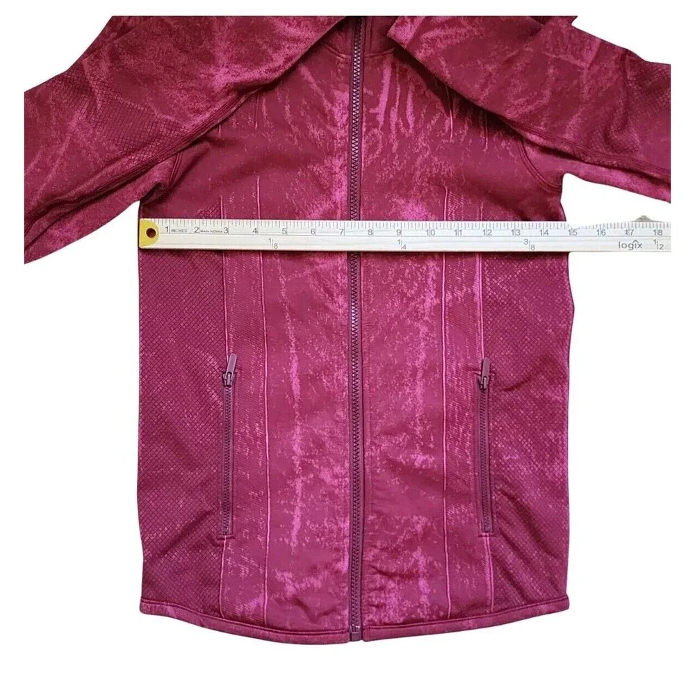 Lululemon Womens 6 Ebb‎ to Street Define Jacket Wash Stone Chianti Red EXCELLENT - Picture 12 of 15